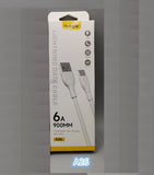 Cables DE DATOS Lightning de PVC para teléfonos móviles, Conector de plástico USB 0,9, 6A, 2,0 M