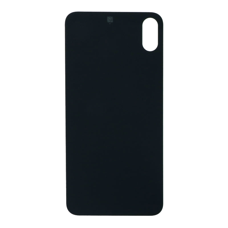 Tapa Trasera con adhesivo para iPhone XS Max EU & version hoyo largo color negro OEM