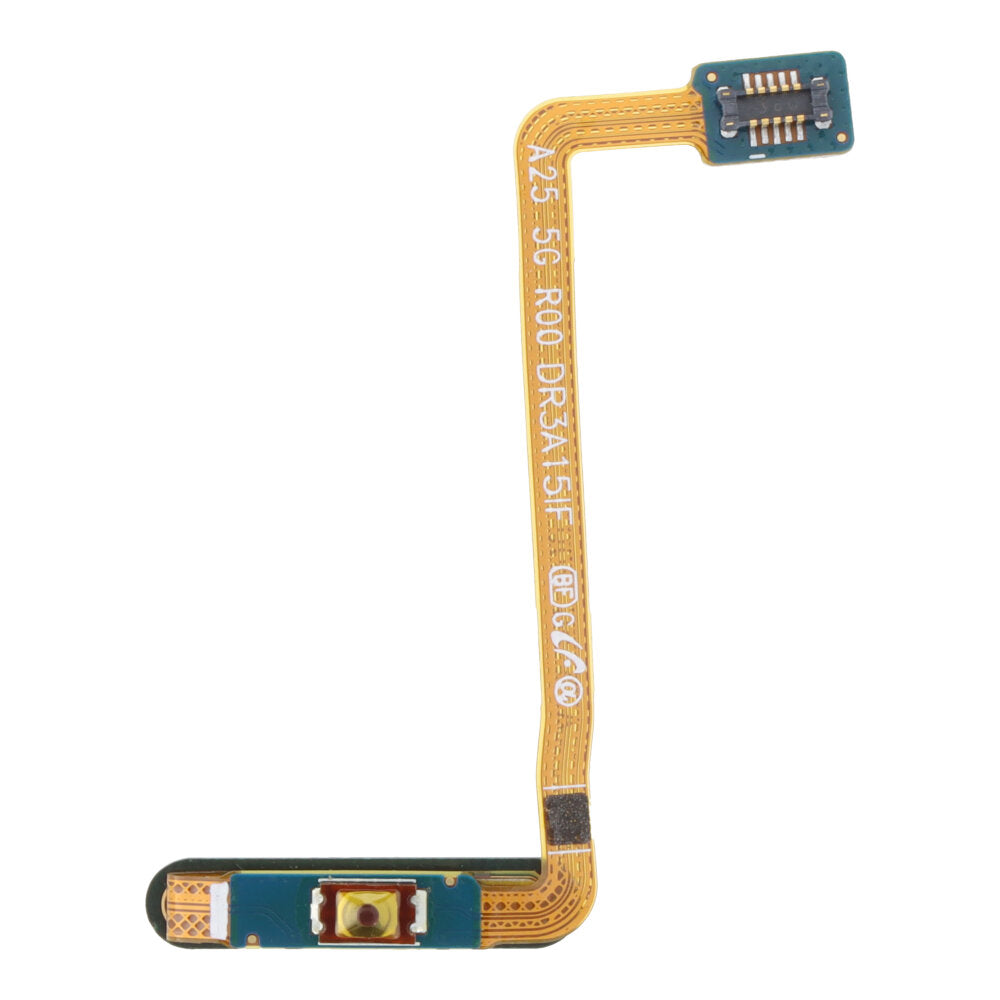 Flexor de botón de encendido y sensor de huellas para Samsung A25, amarillo, Prémium