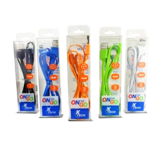 Cable de carga USB V8 - USB (M) A Micro-Usb Tipo B (M) 1 Metro de Largo - Plano