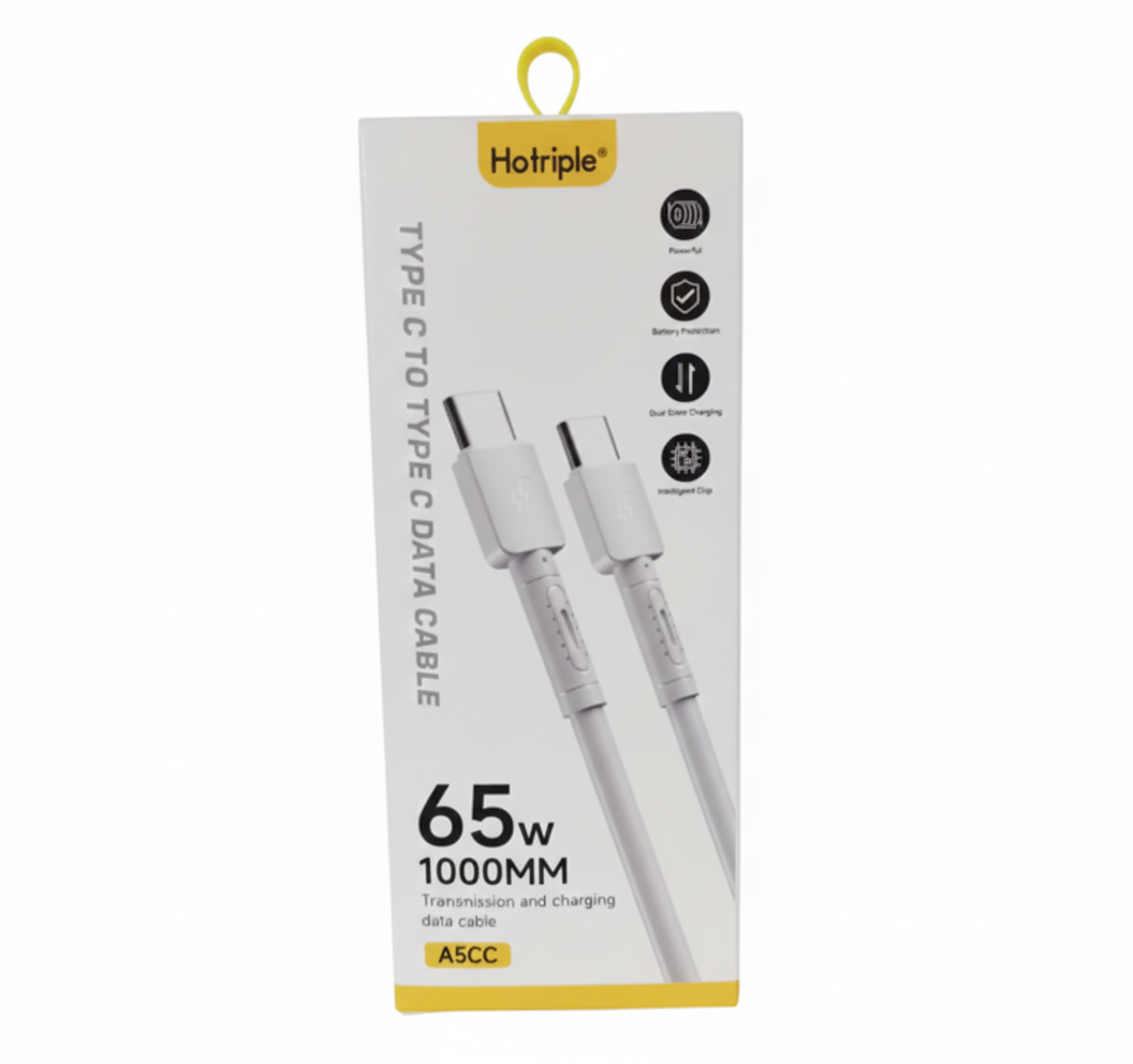 Cable de carga rápida tipo C a tipo C, 1 Metro