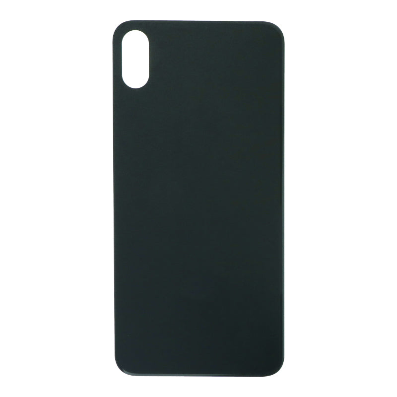 Tapa Trasera con adhesivo para iPhone XS Max EU & version hoyo largo color negro  OEM