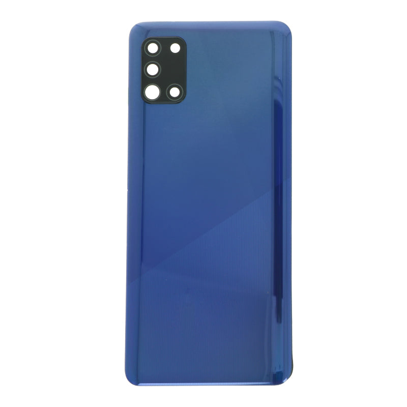 Tapa trasera para Samsung A31 con adhesivo, color azul