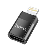 Lightning(Macho) to Tipo-C(Hembra) USB 2.0 Adaptador HOCO UA17 Color Negro