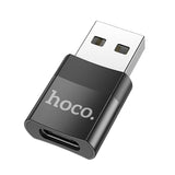 HOCO UA17 USB2.0(Macho) a Tipo-C(hembra) Adaptador Negro