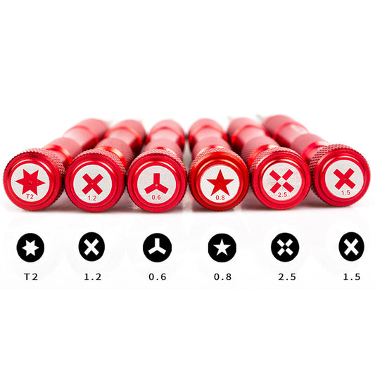 Desarmador magnético de aleación de aluminio 3D de alta precisión Phillips Mechanic Max 8 de 1,5 mm