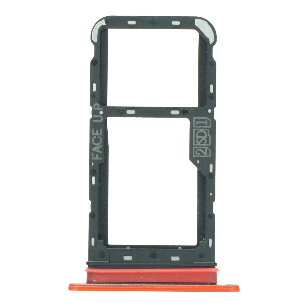 SIM Card Tray para Motorola Moto E7i Power  Version Dual Card Color Rojo naranja