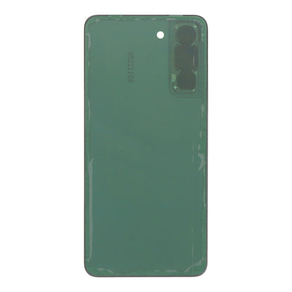 Tapa de batería + Adhesivo + Lente de cámara para Samsung S21 FE 5G G990 Negro Premium