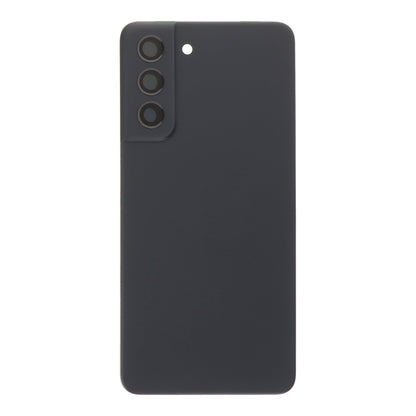 Tapa de batería + Adhesivo + Lente de cámara para Samsung S21 FE 5G G990 Negro Premium