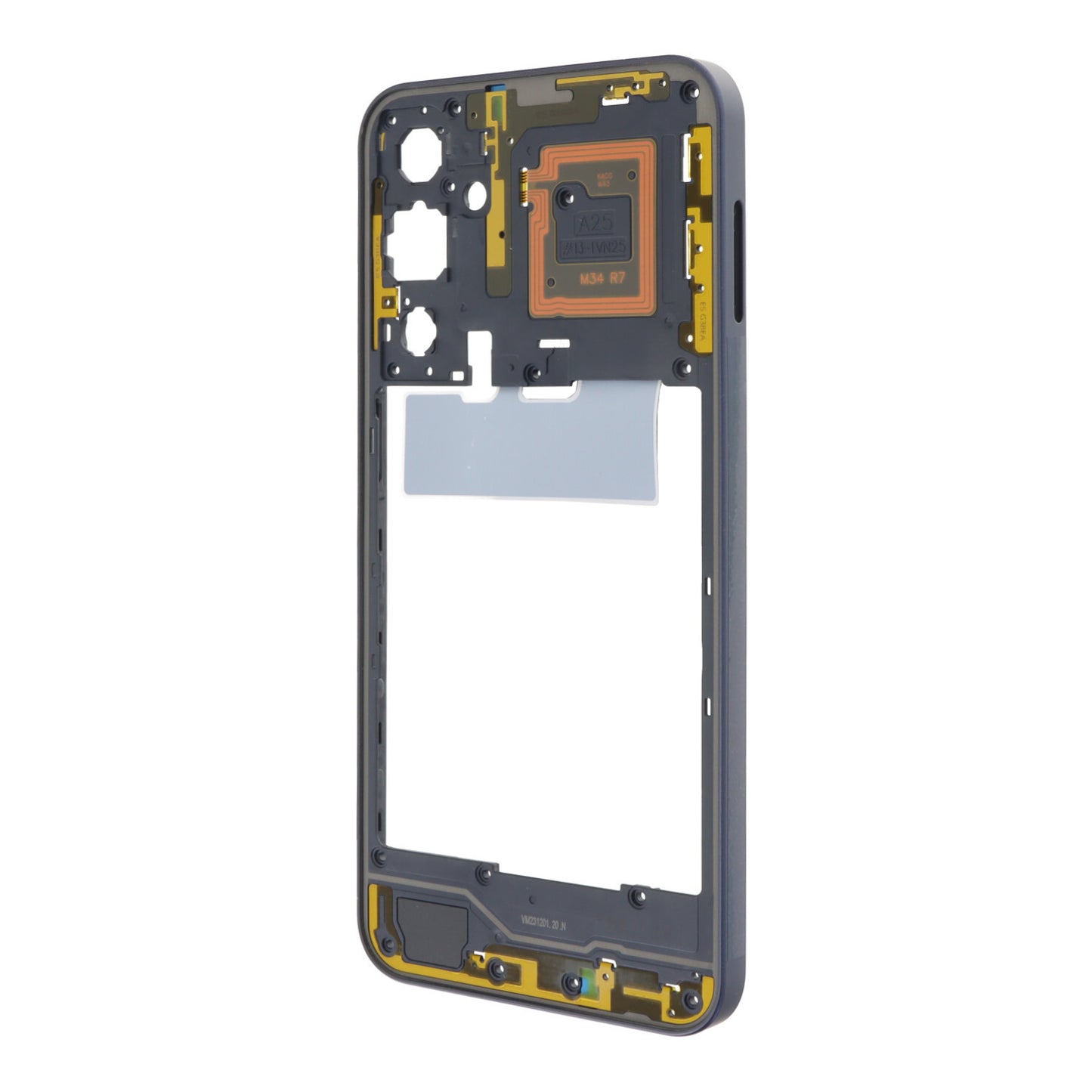 Marco intermedio con NFC para Samsung A25 azul medianoche Prémium