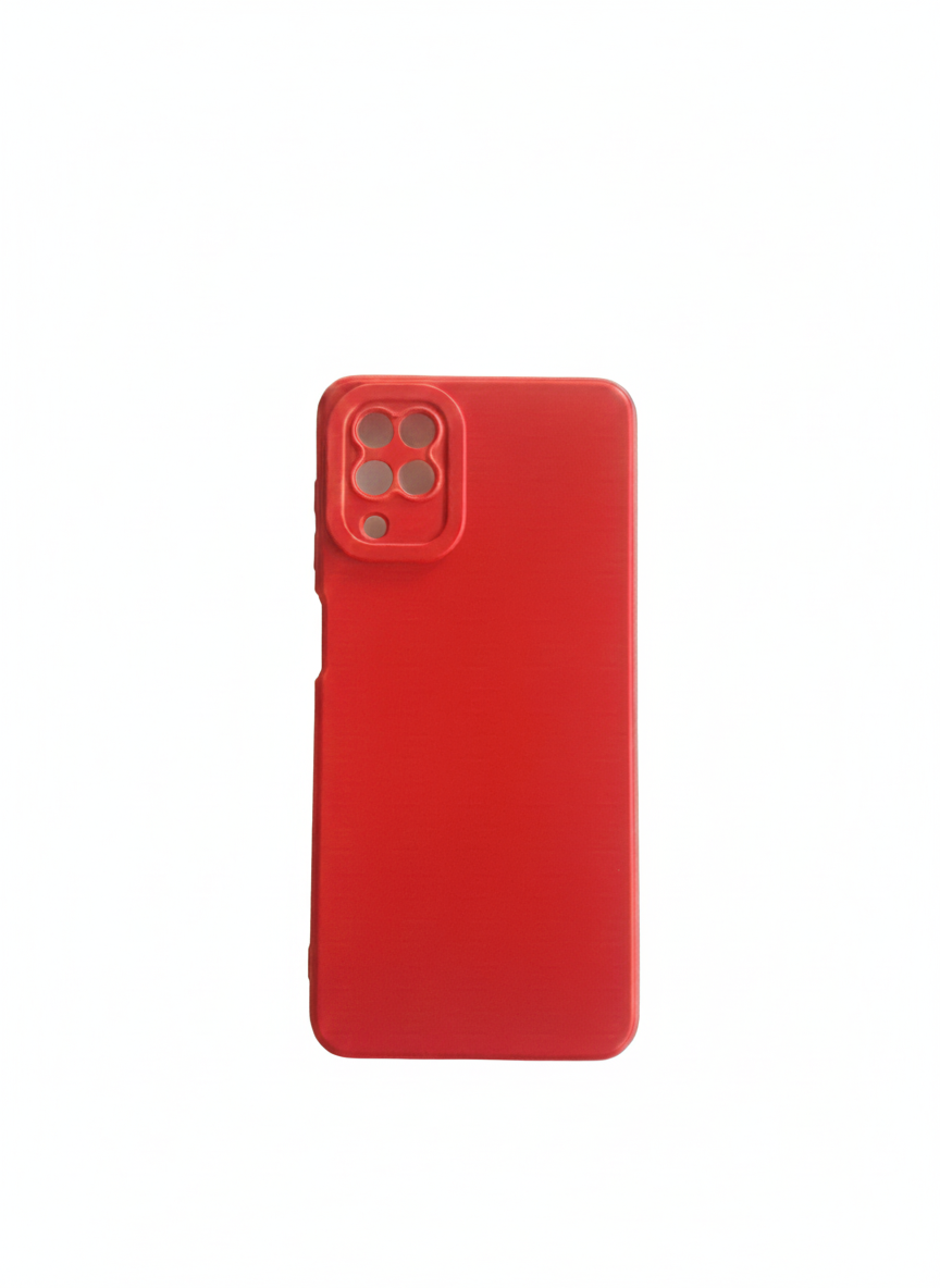 Funda protectora TPU de microfibra para teléfono, para Samsung A12 Color Rojo