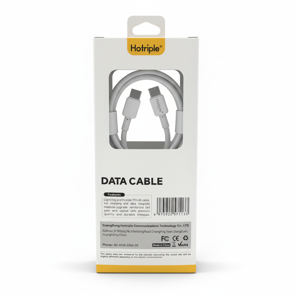 Cable de carga rápida tipo C a tipo C, 1 Metro