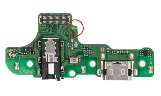 Puerto de caga completo Compatible con Samsung A20s (A207F / 2019) (Board # M12)