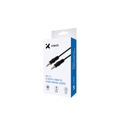 Cable auxiliar para audio, de 3,5mm XTC315 XTECH