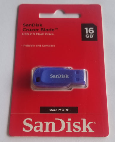 Memoria USB SanDisk Cruzer Blade 16GB Color Azul